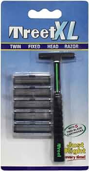 Treet XL Twin Fixed Head Shaving Razor - 5 Cartridges