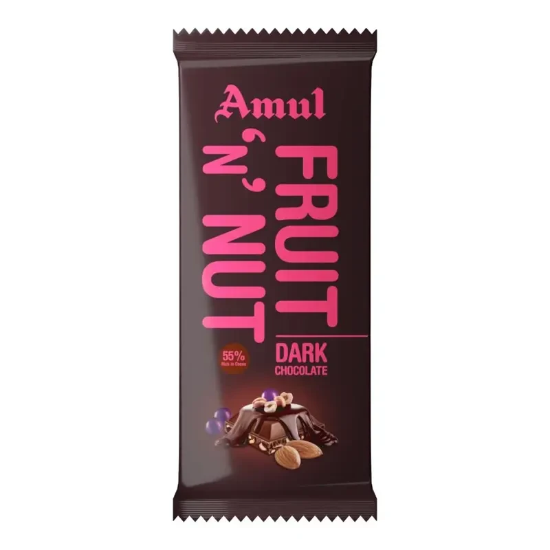 Amul Dark Chocolate Fruit N Nut Bar 40 gm